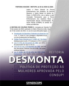 Reitoria desrespeita decisão do Consup e desmonta plano para enfrentar assédios, diz GT Mulheres