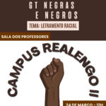 GT de Negras e Negros do Sindscope convida para Roda de Conversa no Colégio Pedro II em Realengo II
